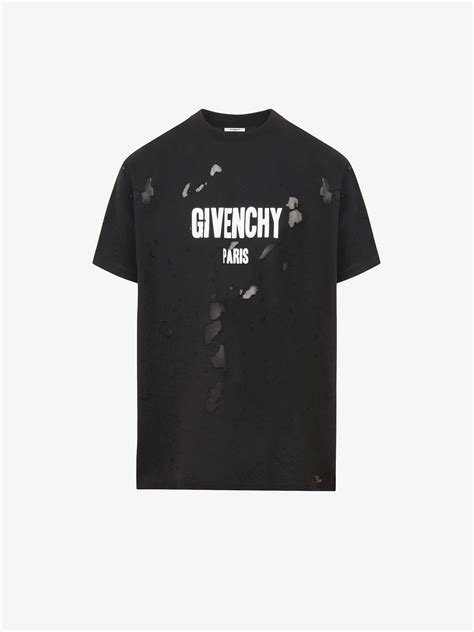 givenchy paris oversized destroyed t shirt|Givenchy Paris t shirt men.